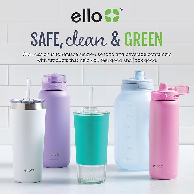 Ello Color Lock 3.4 Cup 10PC, 5 Pack Glass Meal Prep Sets Leak-Proof Glass Food Storage Containers with Airtight BPA-Free Plastic Lids, Dishwasher, Microwave, and Freezer Safe, Desert Festival