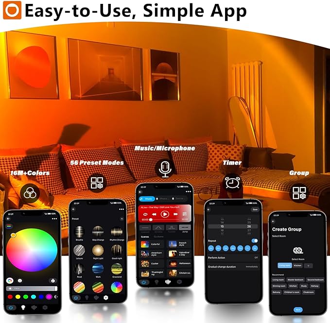 LED Sunset Lamp Projector,Multicolor Changing with USB Port,Sunset Light 180°Rotation for Room Decor,Sunset Lamp for Bedroom,Photography Party,Tiktok Live,Gift for Halloween, Christmas