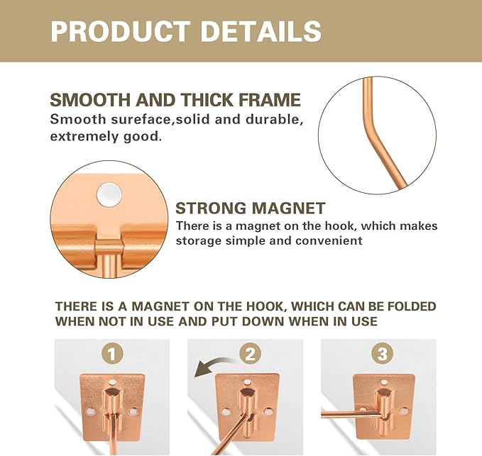 Banana Hanger Hook – Space Saving Banana Holder Hanger to Keep Bananas Fresh, Self Adhesive and Screw Banana Hook 4Pack Rose Gold