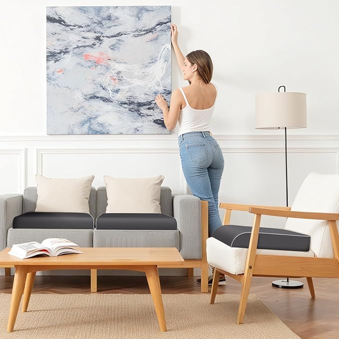 Seat Cushion for Tailbone Pain Relief, Office Chair Cushion, Memory Foam Large Chair Cushion with Non-Slip Cover for Soft Support at Office Chair, Car Seat, Airplane Grey/XLarge