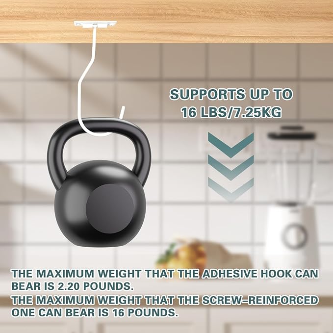 Banana Hanger Hook – Space Saving Banana Holder Hanger to Keep Bananas Fresh, Self Adhesive and Screw Banana Hook 1Pack White