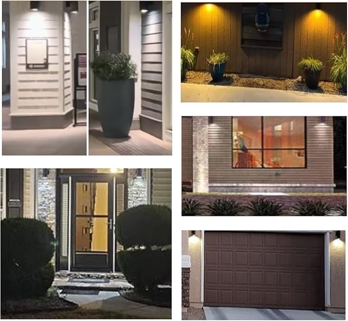 Outdoor Sconce, Exterior Light Fixture - ETL Listed, Aluminum Anti-Rust Waterproof Wall Mount Rectangular Design – 1-Direction Up or Down Wall Lantern Light Fixture for Porch, Garage or Patio