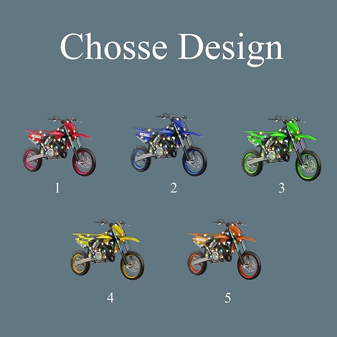 Personalized Dirt Bike Acrylic Ornament 2025, Personalized Christmas Tree Decoration, Unique Holiday Keepsake, Gift for Dirt Bike Lovers, Riders, Family Style 3