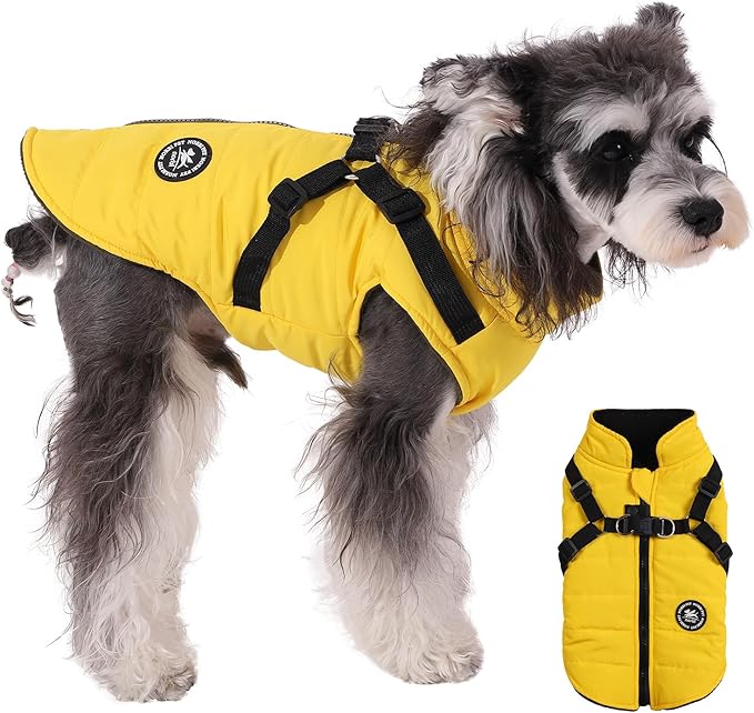 Norbi Winter Dog Jacket with Built-in Harness - Adjustable Warm Coats for Small to Large Dogs - Perfect for Cold Weather