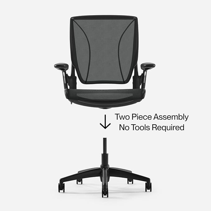 Humanscale World LM Poppy Seed Catena Mesh Ergonomic Office Chair for Desk with Poppy Seed Mesh Seat, Adjustable Simple Desk Chair, Gray Frame