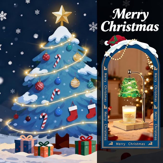 Candle Warmer Lamp with Timer Dimmer Adjustable Height, Candle Warmer with 2 Bulbs for Jar Candles, Home Decor, Birthday Gifts for Women