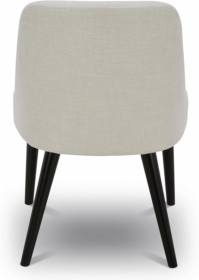 CHITA Mid-Century Modern Dining Chair, Upholstered Fabric Accent Chairs, Set of 2,Performance Fabric in Linen