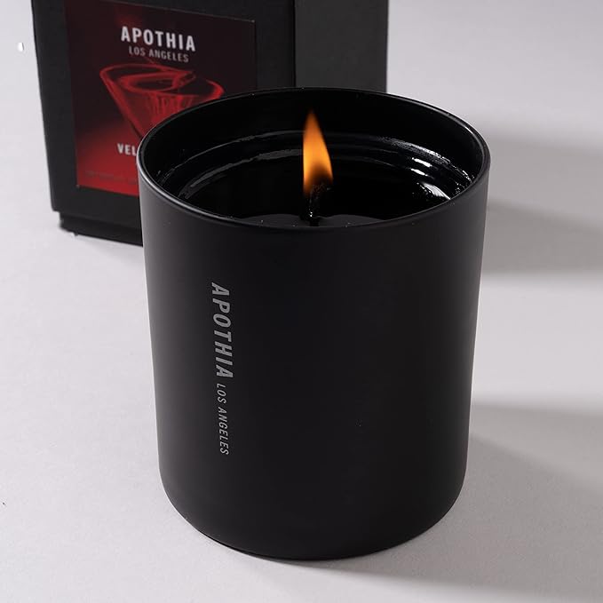 APOTHIA - Velvet Martini Candle | Vanilla Martini & Jasmine | Scented Candles with Premium Soy Wax Blend I 60 Hour Long Burning I 8 oz I Small Batches for Luxury Quality in Decorative Jar
