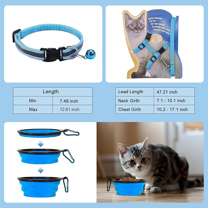 Cat Carrier Soft-Sided & Foldable Cat Travel Litter Box, Fit for Pet Up to 20Lbs, 17.7' * 11.8 * 11.8 inches Cat Bag for Traveling & Camping， Cat Travel Carrier Kit