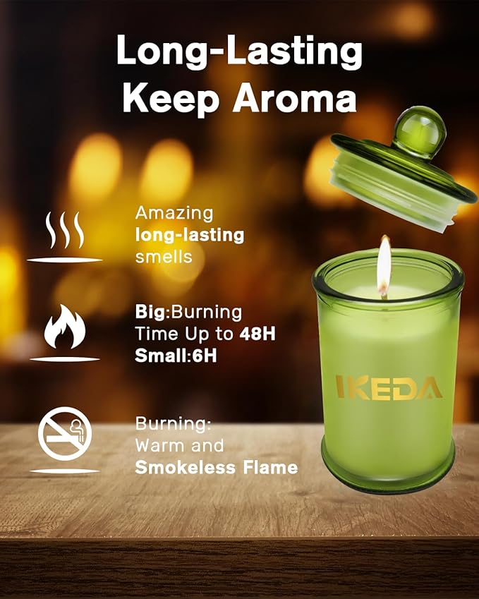 Scented Candles,3pcs Nature Aroma Home Aromatherapy Candles Gifts Set,80h Long Lasting Burn Time Soy Wax Candle for Bar, Birthday, Valentine, Christmas