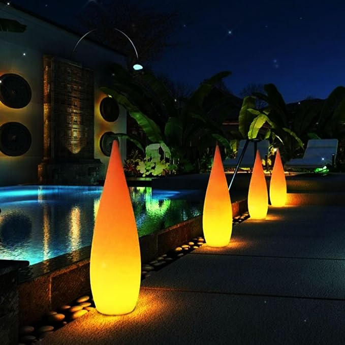 Outdoor Water Drop Lights, Waterproof Lawn Light, Courtyard Garden Terrace Atmosphere Lights, Landscape Courtyard Decorations Floor Lamps, Path Light, Modern Holiday Lamps