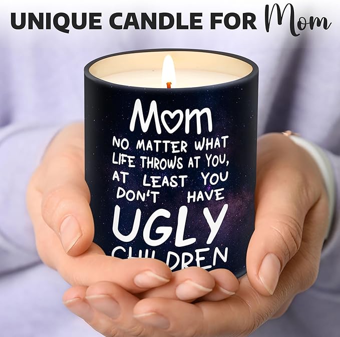 Gifts for Mom from Daughter, Son - Christmas Gifts for Mom, Wife, Women - Moms Birthday Gift Ideas, Cool Birthday Gift for Moms - Funny Christmas Candle, mom Soy Wax Candle