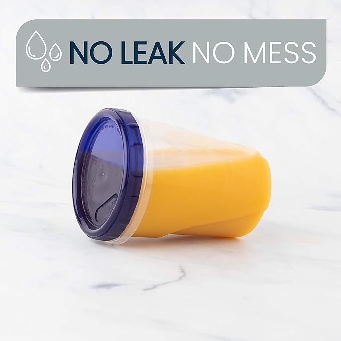 PLASTICPRO 32 oz 72 Pack Twist Top Deli Containers Clear bottom With blue Top Twist on Lids Reusable, Stackable, Food Storage Freezer Container Pack of 72