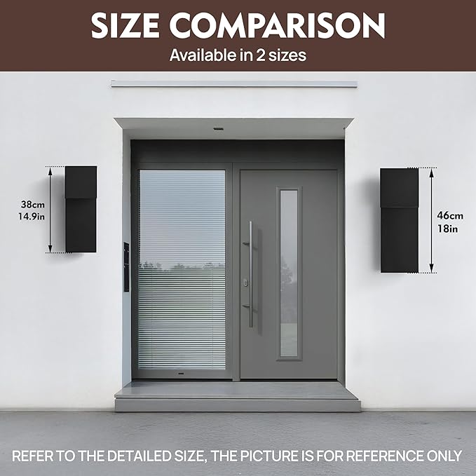 Modern Large Outdoor Wall Lights Integrated LED Outdoor Wall Sconces Lighting, Contemporary Exterior Lighting Fixtures Outside Wall Mount Lights for House Porch Front Door Garage, Matte Black 2 Pack