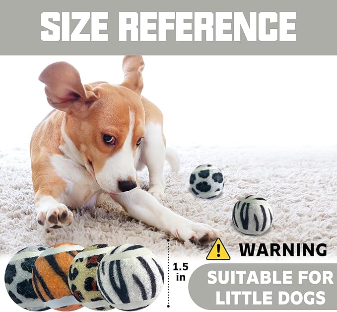 X-Small Dog Tennis Balls Dog Toys Ball 1.5" Pack of 12, Fit Ball Launchers