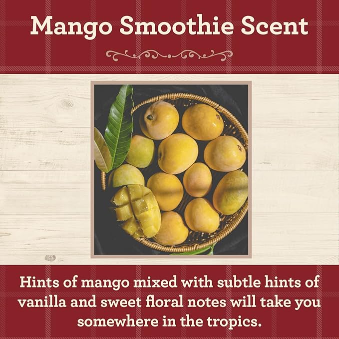 Our Own Candle Company, Mango Smoothie Scented Mason Jar Candle, 100 Hour Burn Time, 13 Ounces