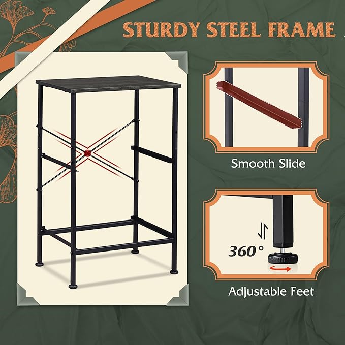 WLIVE Black Night Stand Set of 2, Small Dresser with 2 Drawers & Wooden Top, Nightstand with Fabric Bins, Bedside Table End Table for Bedroom, Closet, Entryway, College Dorm, Charcoal Black