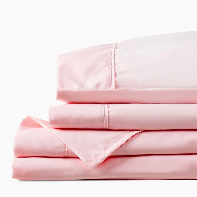 PeachSkinSheets Cotton Candy Pink Sheet Set - 1500tc Level of Softness - Extra Soft Cooling Sheets for Hot Sleepers and Night Sweats - Regular King Size