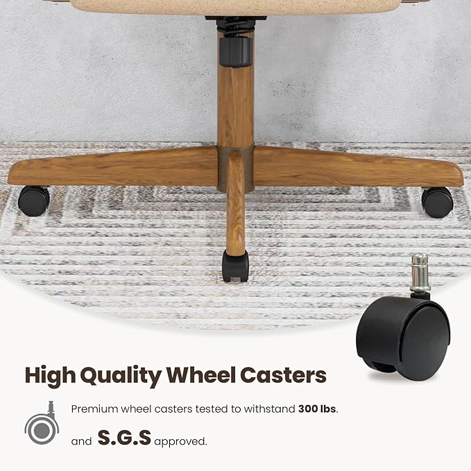 Chromcraft Set of 2 Swivel Tilt Fabric Chair Ultra Comfortable Kitchen Chair with Wheels for Home Kitchen