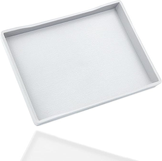 Small White Serving Tray (9.5 x 7 inch) for Serving Accessory, Drinks, Spa, Coffee, Wine, Tea, Bar, Party, Seasoning, Perfume and Display Use.