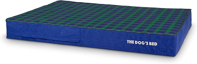 The Dog’s Bed Orthopedic Memory Foam Dog Bed, XXL Black Watch Tartan 54x36 Pain Relief for Arthritis, Hip & Elbow Dysplasia, Post Surgery, Lameness, Supportive, Calming, Waterproof Washable Cover