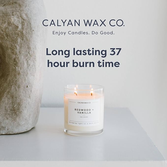 Calyan Wax Co. Apples & Maple Bourbon 2 Wick Scented Candle - 37 Hour Burn - Luxury Non Toxic Soy Wax Candles - Long Lasting Large Glass Jar Candle for Home - 8.8oz
