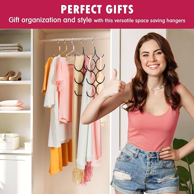 DOIOWN Tank Top Hanger,2 Pack Space Saving Hangers Bra Camisole Hanger,Small Closet Organizers and Storage for Dorm & Apartment Holds Camisoles,Bras,Scarfs,Ties,Belts