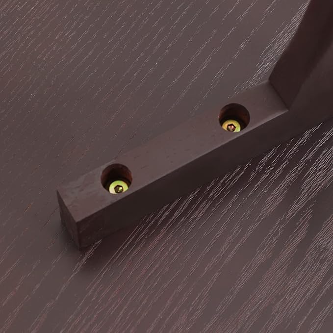 FIRMINANA Mid Century Modern Coffee Table,Large Oval Small Mangotop Coffee Table for Small Spaces, Espresso-47.3" W x23.63 D x 17.72" H