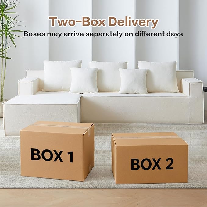 Boneless Couch, Memory Foam Couch in a Box, 101" Modular Sectional Couches Velvet Fabric, Modern Sofa with Deep Seat, Compressed Sofa for Living Room, Bedroom