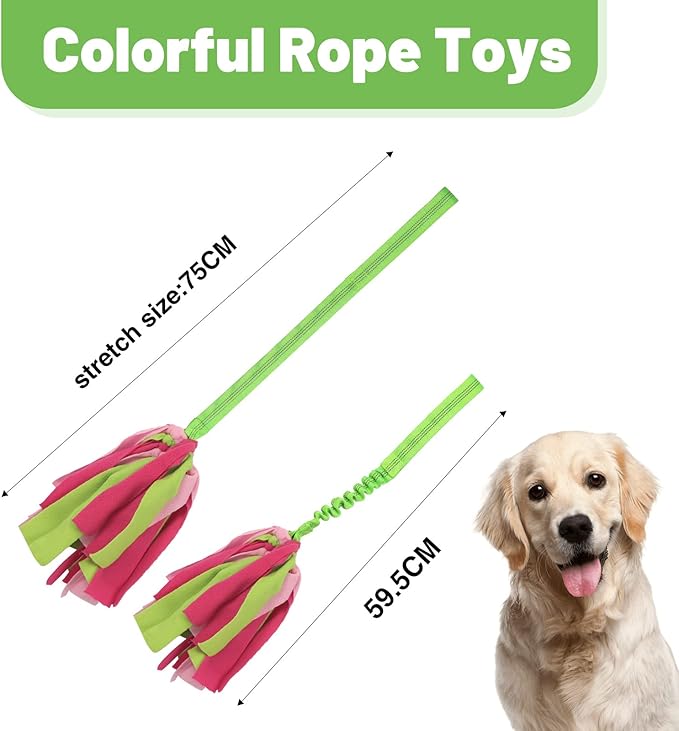 wodoca Interactive Dog Toys, Dog Rope Toys for Aggressive Chewers -Tough Rope Tug of War Dog Toys, Dog Tug Toy for Boredom for Small Medium Puppy Interacting Games (Green)
