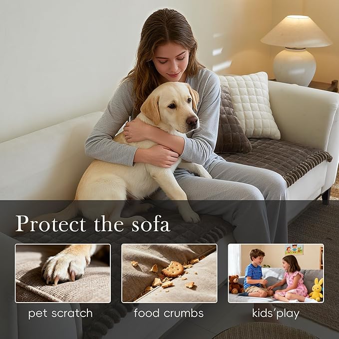 Couch Covers for 3 Cushion Couch Sofa Pet Friendly,Non-Slip Sofa Cover Washable
