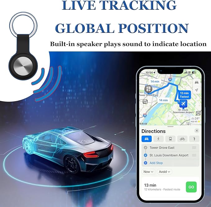 GPS Tracker for Vehicles,Car,Kids,Dogs,Safe Sync Real-Time Tracking Device with Global Coverage-Portable & Accurate Locator-No SIM Card Required/No Monthly Fee/No Subscription
