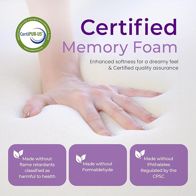 GAESTE 6 Inch Twin XL Cooling Memory Mattress Medium Firm CertiPUR-US Certified Foam, Pressure Relief & Cool Sleep Mattress-in-a-Box Comfort & Supportive Fiberglass Free (Twin XL, 6 in)