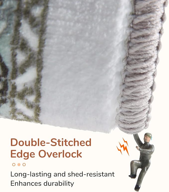 OPPODREAM Thin Area Rugs 4x6, Low-Pile Washable Rugs 4x6 with Non Slip Backing, Faux Cashmere 4 x 6 Throw Carpet, Green