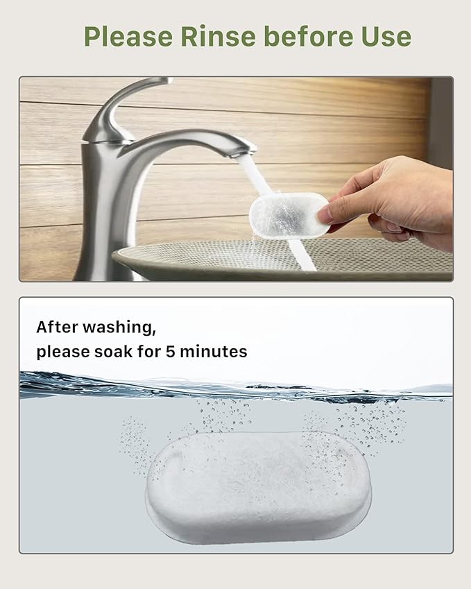 Cat Water Fountain Filters: 8 Pet Fountain Filter Replacement - 4 Pieces Filters + 4 Pieces Sponges for Cat Fountains - Cat Water Filter - Cat Filters for Pet Water Fountain H1 (67oz/2L)
