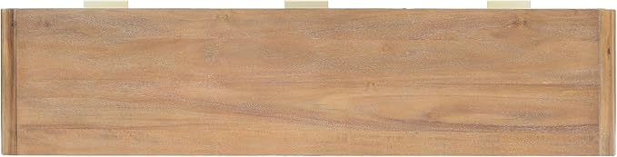 Christopher Knight Home Tida Vintage Narrow Console Table with Drawers, Solid Wood Entryway Table with Open Storage Shelf, Behind The Couch Long Sofa Table for Living Room, Natural