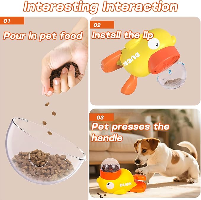 Interactive Dog Toys，Dog Interactive Treat Dispenser Toy，Promotes IQ Training and Entertainment Reduces Bloating Anti-Gulping