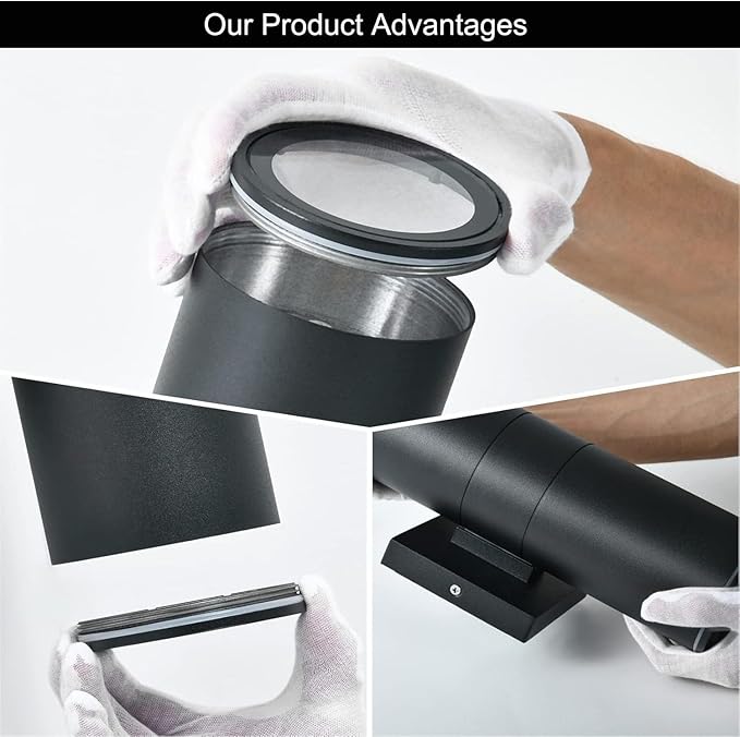 4 Pack 14inch LED Up & Down Wall Lights,18W E26 4000K Day White 1800LM Outdoor Wall Light Aluminum Body Waterproof IP65 led Porch Light for Wall Patio Garage Garden