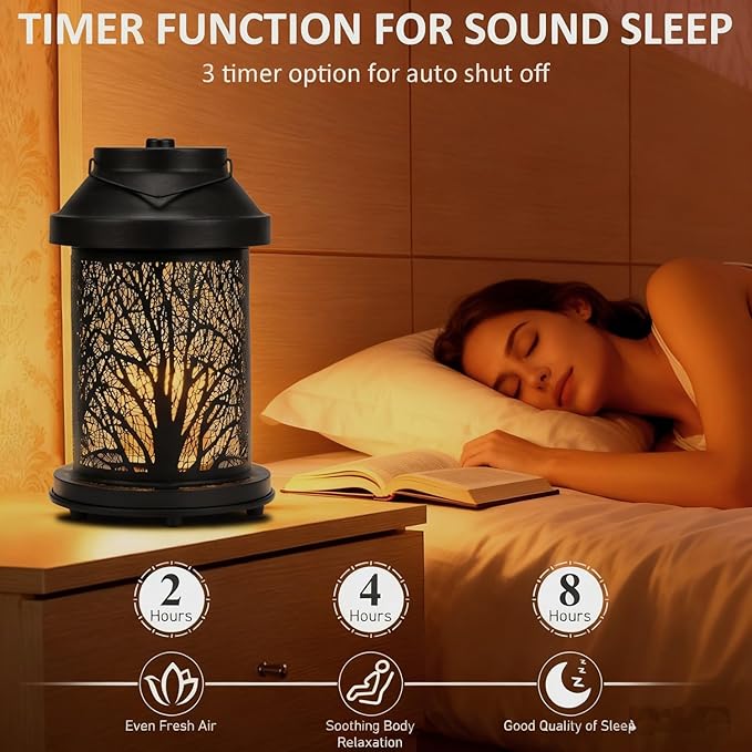 Candle Warmer Lamp - Candle Jars Warmer with Timer & Dimming Function, Electric Candle Lamp for Home Fragrance and Home Décor, Bedside Lamp, Gifts for Women Mom (2 Bulbs Included)