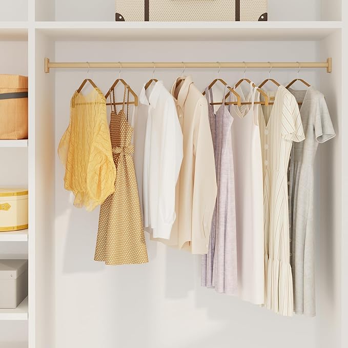 Bamboo Wood Hangers (Bamboo, 30 PCS)