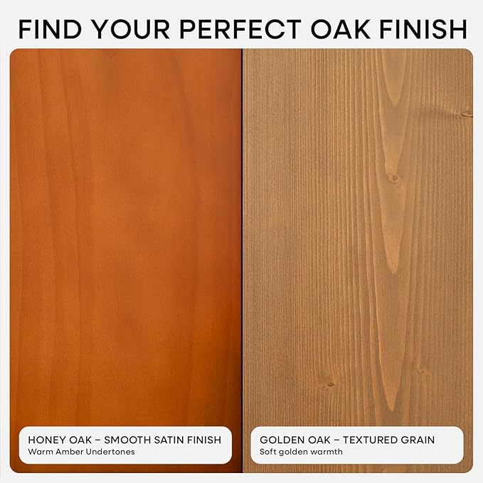 Homeforia Oak Floating Shelves 42 inch Long, High End Solid Real Wood 42inch Floating Shelf for Wall Mounted, Honey Oak Wooden 42in Floating Shelves, Heavy Duty Bracket, 42 X 6.5 X 1.75 in, Set of 2