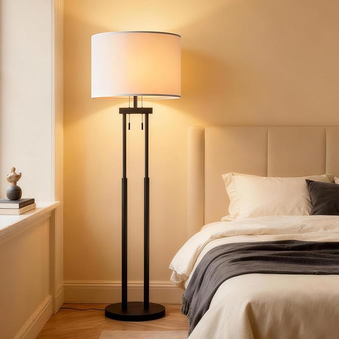 Dimmable Floor Lamps,Reading Floor Lamp, Standing Lamp, Tall Lamp, Floor Lamps for Living Room, Floor Lamp with Remote & App Control, 2 Bulbs(Included)