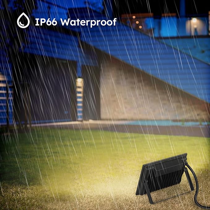 100W LED Flood Lights Outdoor – 18000 LM Super Bright Security Lighting, IP66 Waterproof, 5000K Daylight – Energy-Efficient Outdoor Lights for Garage, Garden, Lawn, Backyard