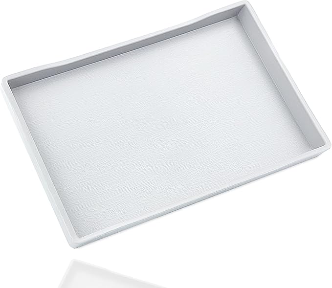 White Serving Tray (11.8 x 8.7 inch) for Serving Accessory, Spa, Coffee, Drinks, Wine, Tea, Bar, Party, Seasoning, Perfume and Display Use.