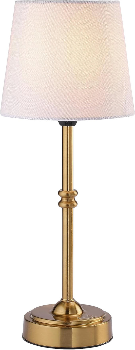 O’Bright Seraph - Cordless LED Table Lamp with Dimmer, Built-in Rechargeable Battery, 3-Level Brightness, Patio Table Lamp, Bedside Night Lamp, Ambient Light for Restaurant, Antique Brass