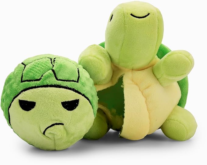 Flourish Pets 3 in 1 Multi-Layer Chew Toy for Active Dogs | Non-Toxic BPA Free Double Stitched Soft Fabric Exterior Dog Toys | Long-Lasting Dog Plush Toys – Small Turtle 7.5"