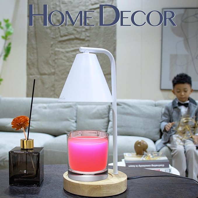 Candle Warmer Lamp with Timer,Compatible with Chesapeake Bay Candle,Dimmable Candle Lamp Warmer;Electric Wax Melt Warmer for Home Decor;Gifts for Mom,Birthday Gifts for Women(White)…