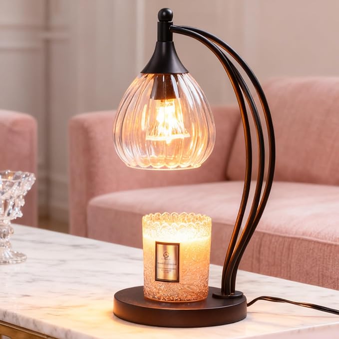 Candle Warmer Lamp with Timer Dimmer - Candle Lamp for Jar Candles - Birthday Gifts for Women Mom Home Decor House Warming Gifts, Lamp with 2 Bulbs