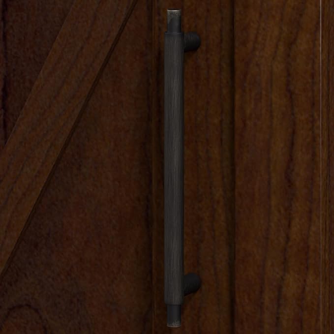 Bush Furniture Key West Tall Storage Cabinet with Doors and Shelves in Bing Cherry, 2 Door Organizer for Home Office, Living Room, Entryway