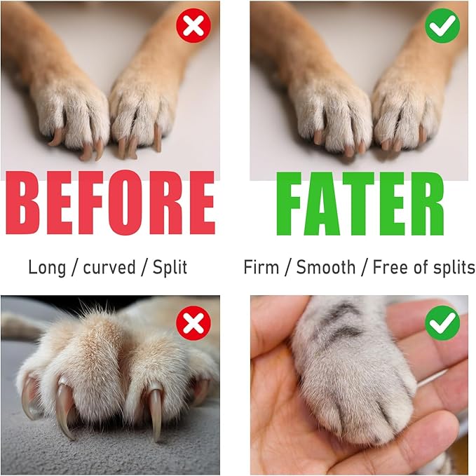 Dog Nail Grinder - 2 Speed Super Quiet and Low Vibration Electric Pet Nail Grinder - Rechargeable Dog Nail Trimmers for Small Dogs- Cat Nail Claw Clippers with 2 Level LED Lighting（White）